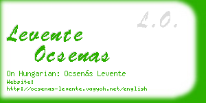 levente ocsenas business card